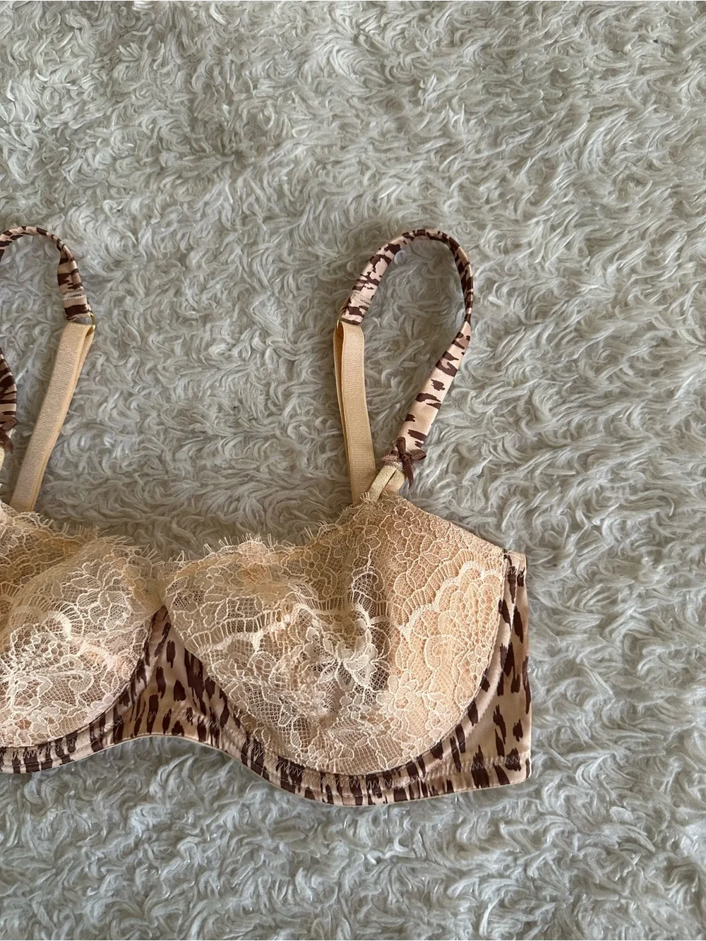 Victoria's Secret Dream Angels Push-Up Without Padding Bra Leopard Print 32DD